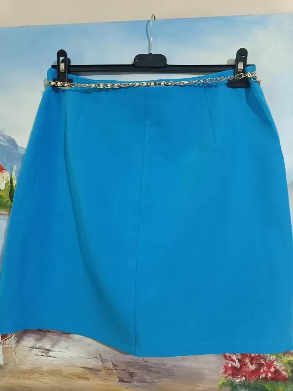 Fustă dreaptă Amisu EU 40 | Bleu, Midi, Dreaptă (Straight) fit - Image 4