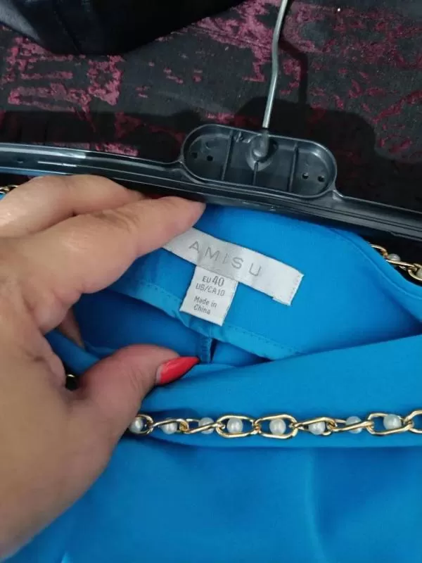 Fustă dreaptă Amisu EU 40 | Bleu, Midi, Dreaptă (Straight) fit - Image 5
