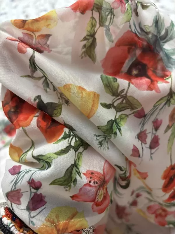 Rochie casual NA-KD EU 38 | Multicolor, Midi, Mânecă scurtă, Floral & Tropical, Volane, Vâscoză - Image 12
