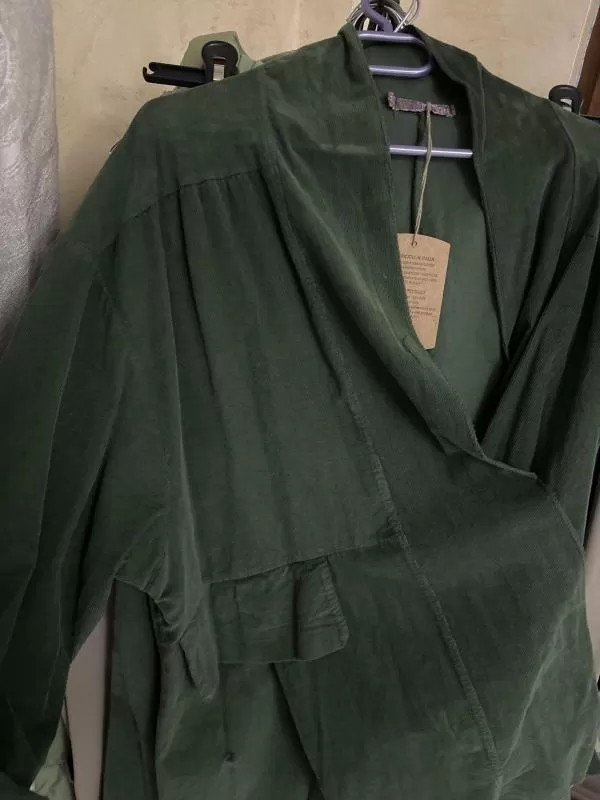Blazer H. Trend L | Verde, Fără glugă, Reiat, Bumbac - Image 3