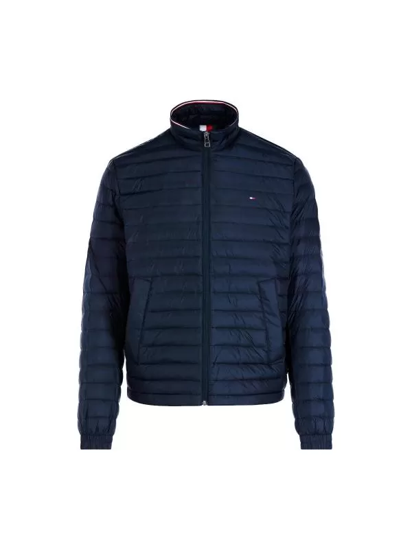 Geacă puffer Tommy Hilfiger EU 38 | Albastru, Fără glugă, Monocrom, Poliester