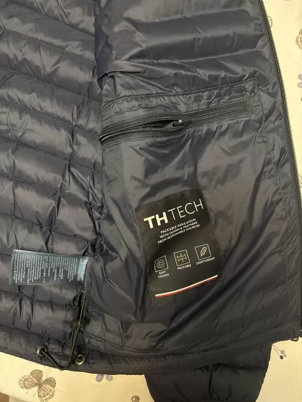 Geacă puffer Tommy Hilfiger EU 38 | Albastru, Fără glugă, Monocrom, Poliester - Image 5