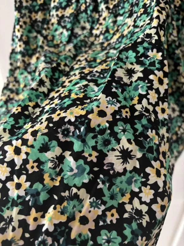 Rochie casual Only M | Verde, Mini, Mânecă scurtă, Floral & Tropical, Bumbac - Image 9