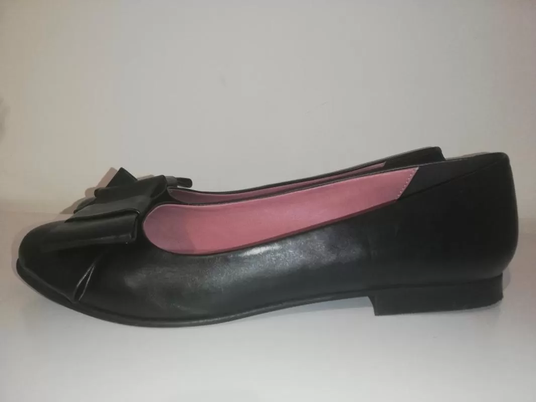 Balerini Dolly Shoes EU 40 | Negru, Monocrom, Piele naturală - Image 3
