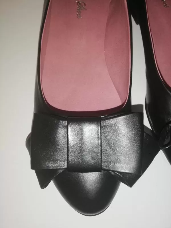 Balerini Dolly Shoes EU 40 | Negru, Monocrom, Piele naturală - Image 4