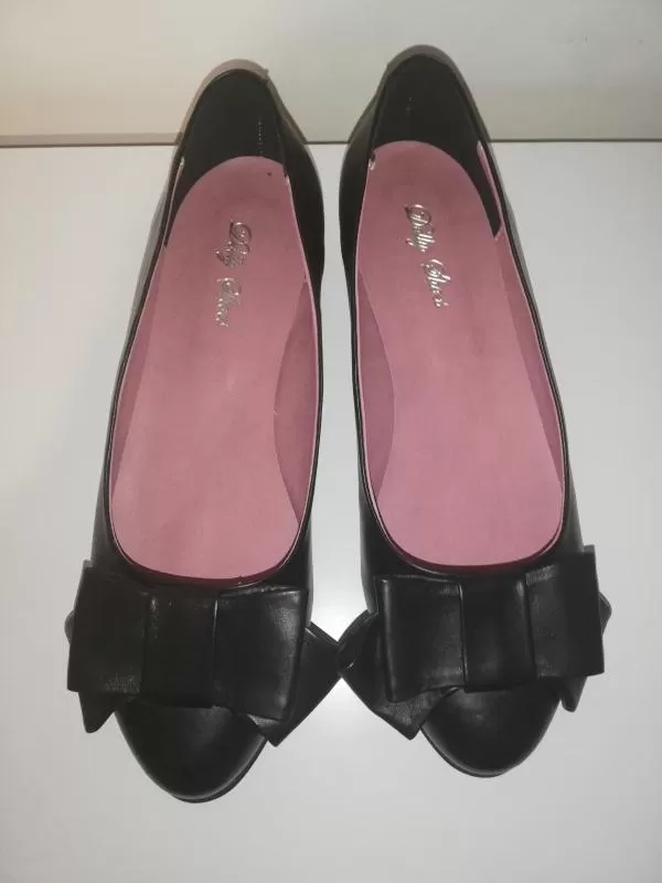 Balerini Dolly Shoes EU 40 | Negru, Monocrom, Piele naturală - Image 6