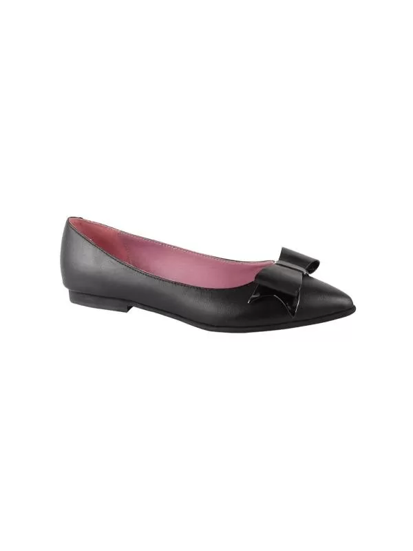 Balerini Dolly Shoes EU 40 | Negru, Monocrom, Piele naturală