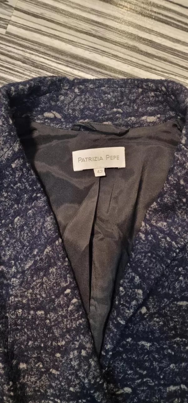 Sacou Patrizia Pepe EU 36 | Indigo, Normal, Mânecă lungă, Lână - Image 4