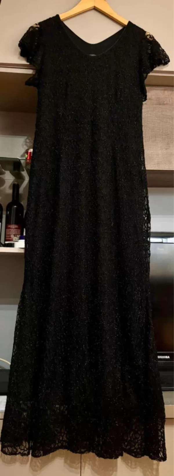Rochie de ocazie STA-WO-TEX EU 46 | Negru, Maxi, Mânecă scurtă, Plus size - Image 2