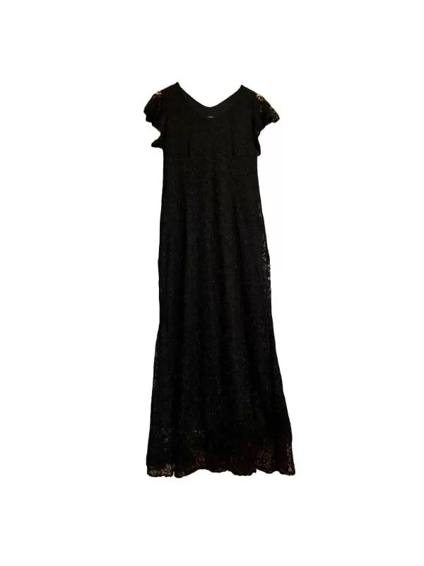 Rochie de ocazie STA-WO-TEX EU 46 | Negru, Maxi, Mânecă scurtă, Plus size