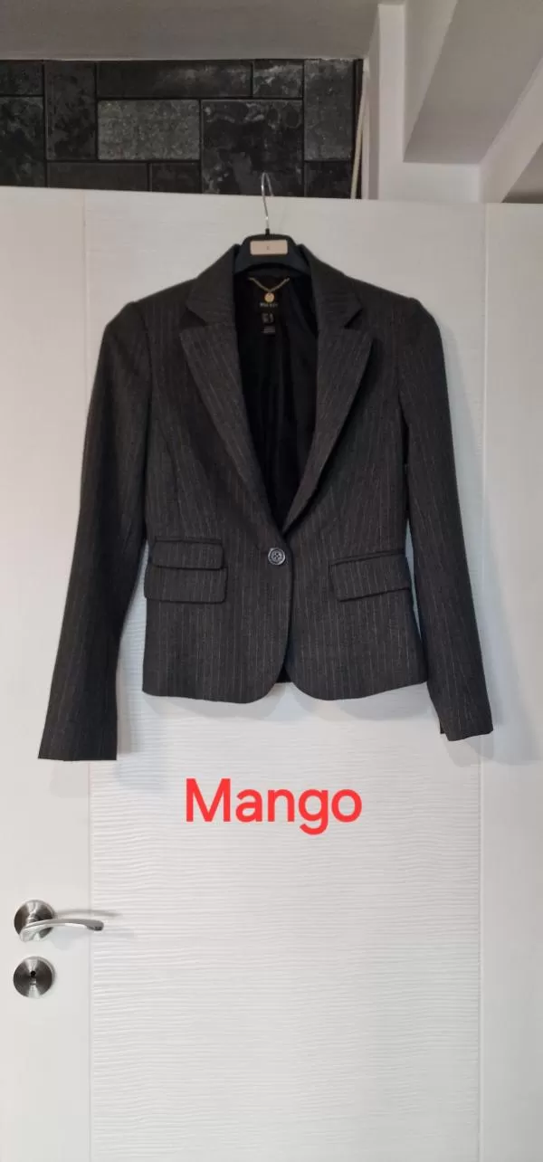 Sacou Mango EU 36 | Gri, Normal, Mânecă lungă - Image 2