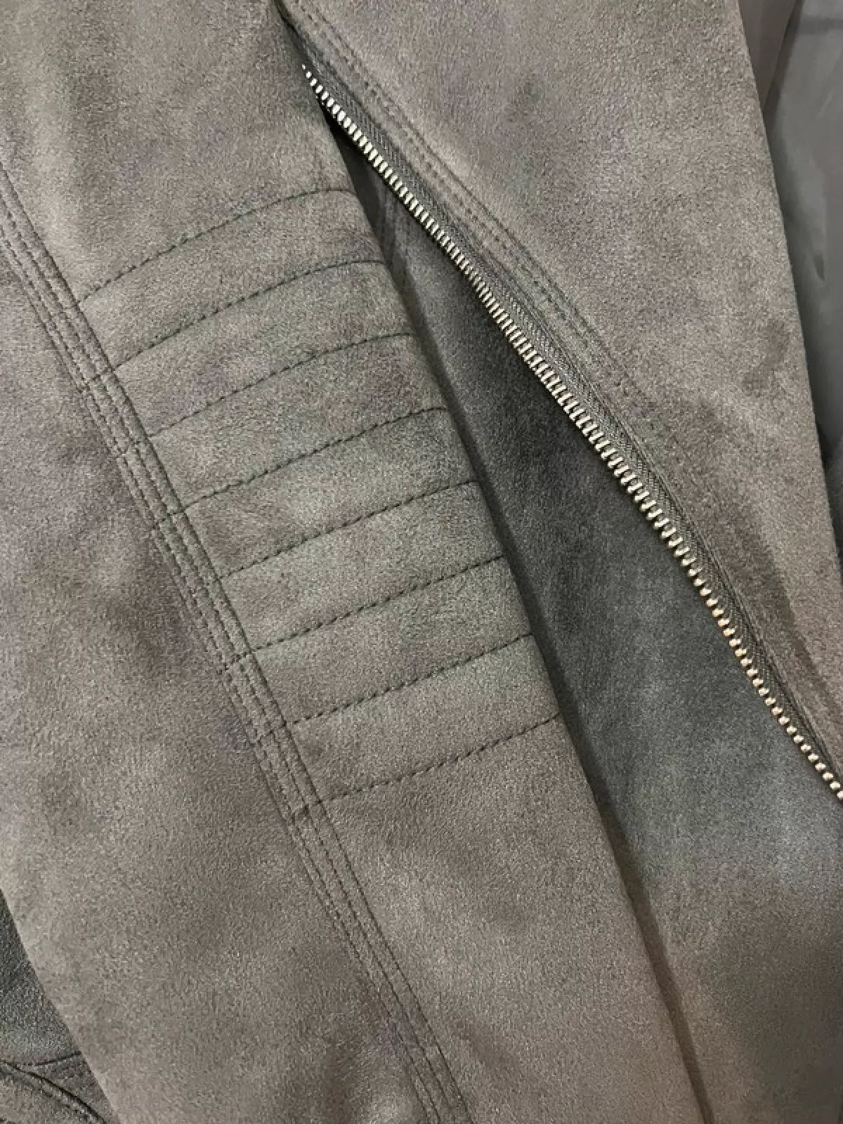 Geacă biker BONPRIX EU 38 | Gri, Fără glugă, Plus size, Piele ecologică - Image 4
