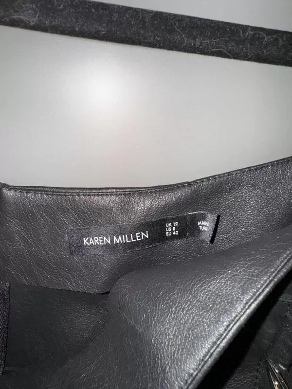 Fustă din piele Karen Millen EU 40 | Negru, Midi, Talie înaltă, Piele naturală - Image 3