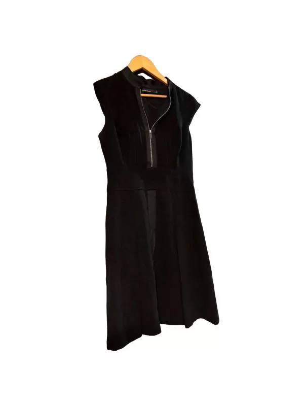 Rochie office Karen Millen EU 40 | Negru, Midi, Fără mâneci, Volane, Vâscoză