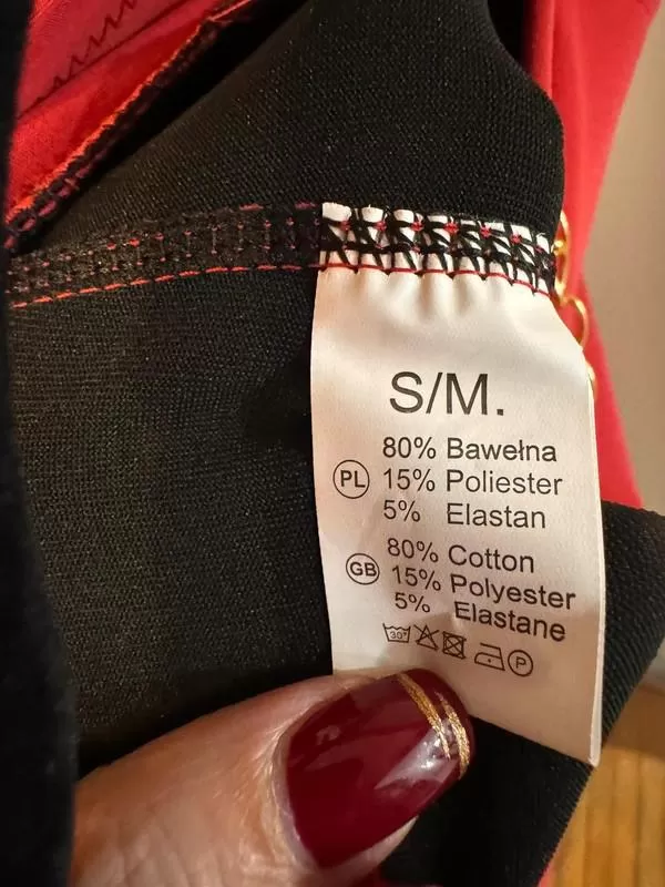 Pantaloni NO BRAND EU 38 | Roșu, Lungi, Talie înaltă, Slim fit, Poliester - Image 5