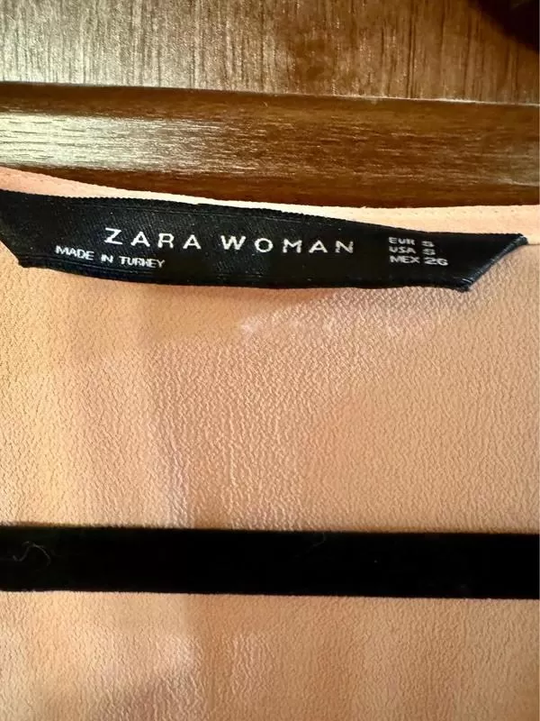 Tunică Zara EU 38 | Ivoire, Normal, Mânecă trei sferturi, Plus size, Pliuri, Poliester - Image 7
