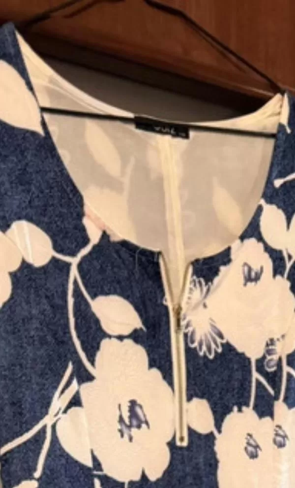 Rochie casual QUIZ EU 38 | Albastru, Mini, Mânecă scurtă, Floral & Tropical, Poliester - Image 5