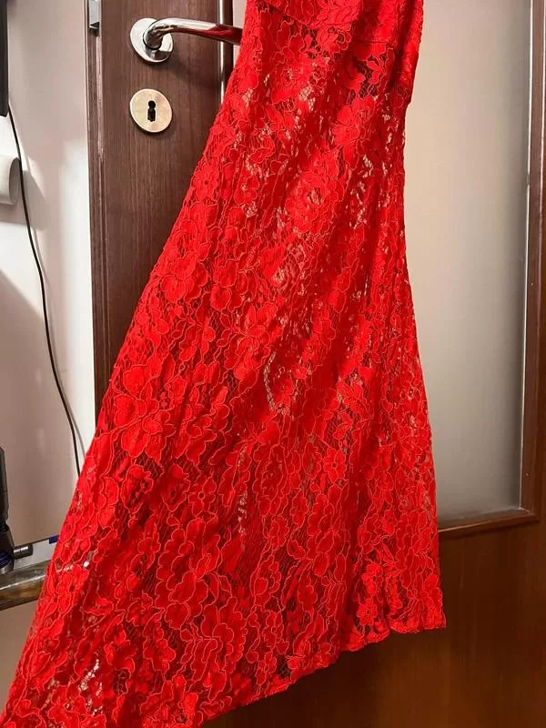 Rochie de ocazie ATMOSPHERE EU 38 | Roșu, Maxi, Fără mâneci, Transparent - Image 5