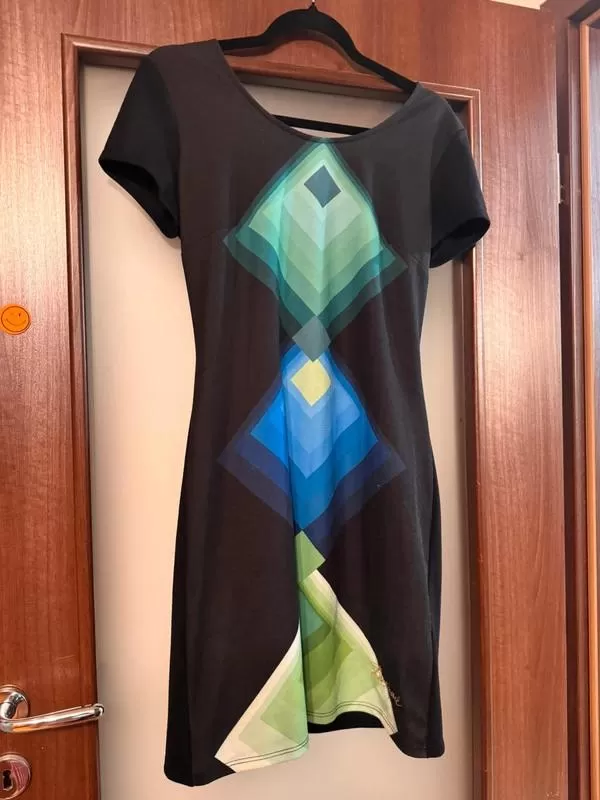 Rochie casual Desigual EU 38 | Multicolor, Mini, Mânecă scurtă, Broderie, Bumbac - Image 4