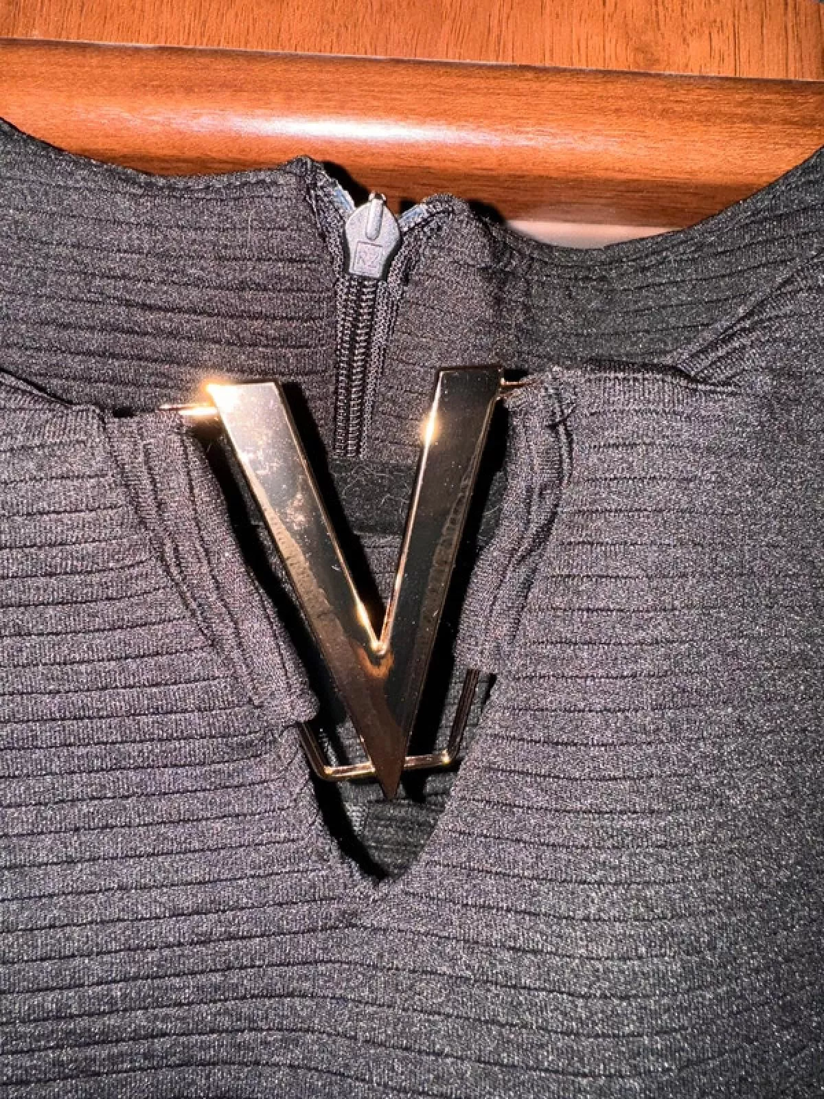Rochie office NO BRAND EU 34 | Negru, Mini, Mânecă scurtă, Reiat, Poliester - Image 4