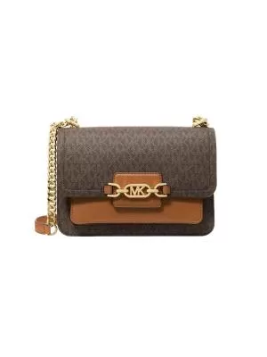 Geantă de umăr Michael Kors | Maro, Logo, Piele naturală
