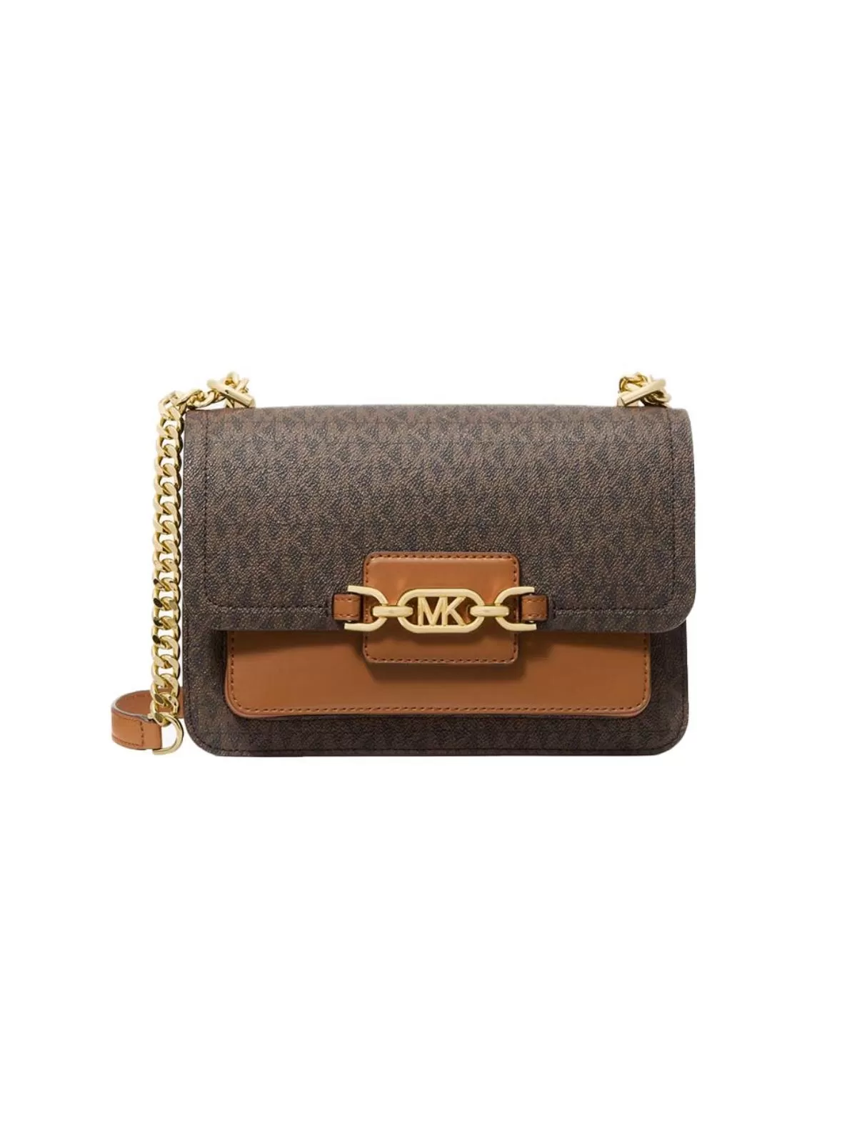 Geantă de umăr Michael Kors | Maro, Logo, Piele naturală