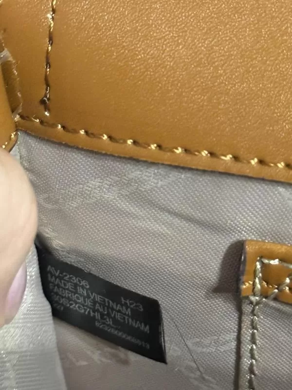 Geantă de umăr Michael Kors | Maro, Logo, Piele naturală - Image 10