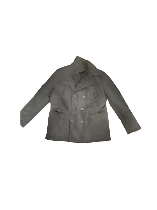 Palton scurt Zara EU 42 | Negru, Fără glugă, Monocrom, Blană artificială