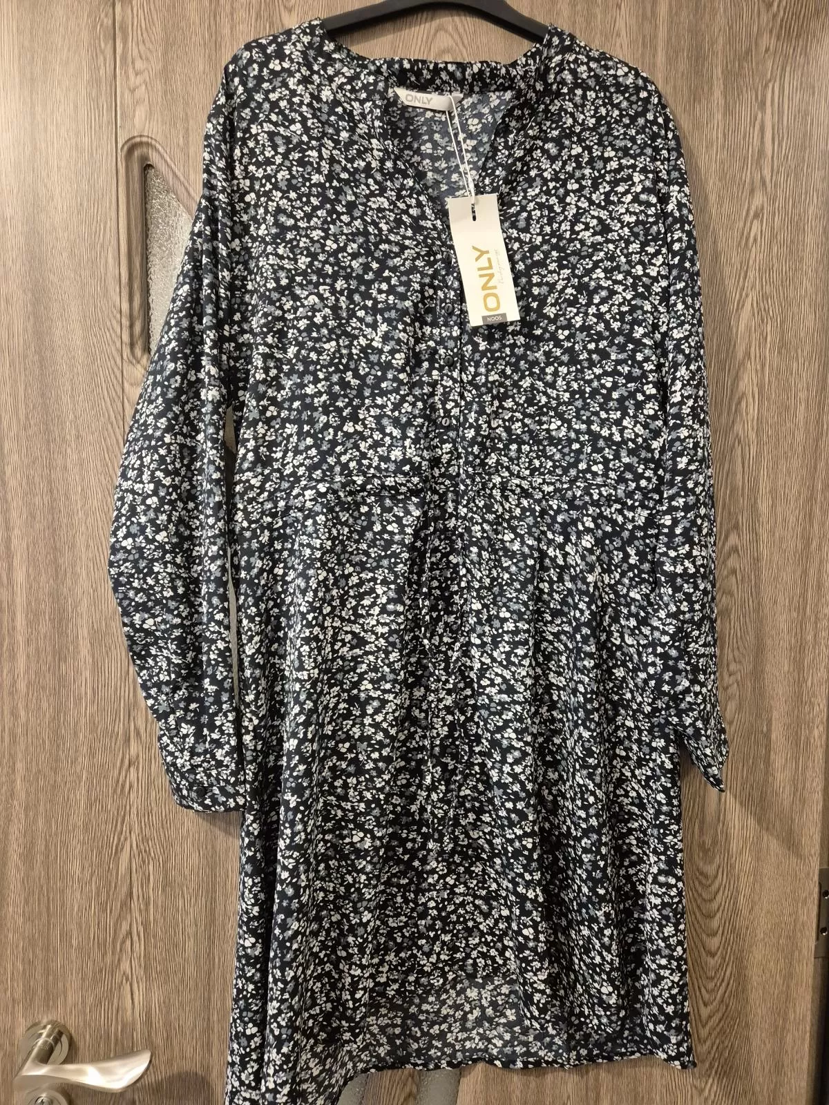 Tunică Only L | Bleumarin, Normal, Mânecă lungă, Floral & Tropical, Poliester - Image 8