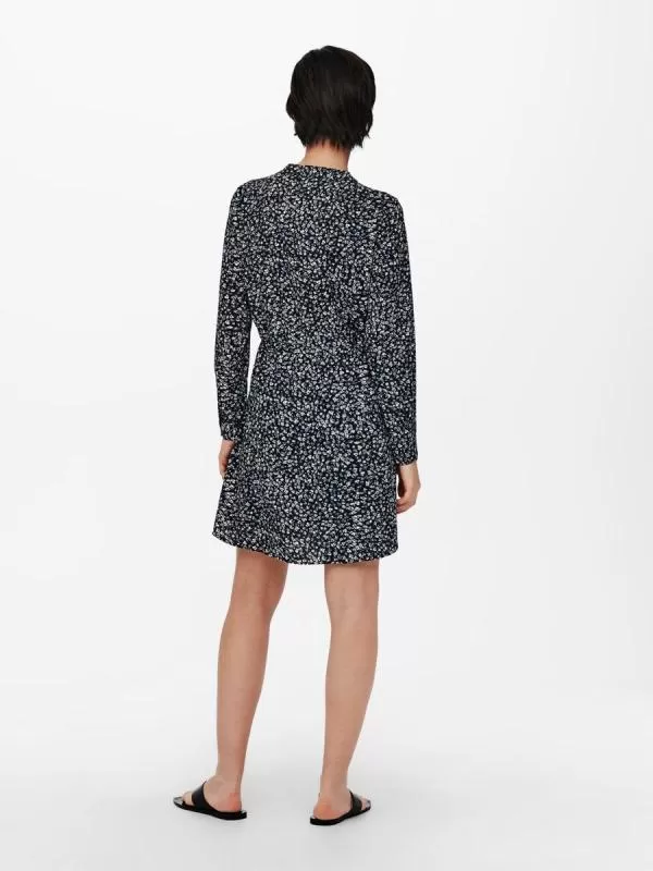 Tunică Only L | Bleumarin, Normal, Mânecă lungă, Floral & Tropical, Poliester - Image 3