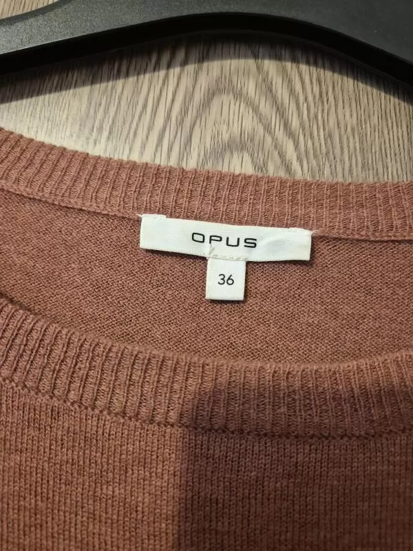 Pulover la baza gâtului Opus EU 36 | Caramel, Normal, Mânecă lungă, Regular fit - Image 4