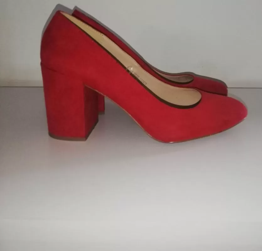Pantofi cu toc înalt Primark EU 39 | Roșu, Monocrom, Piele ecologică - Image 2