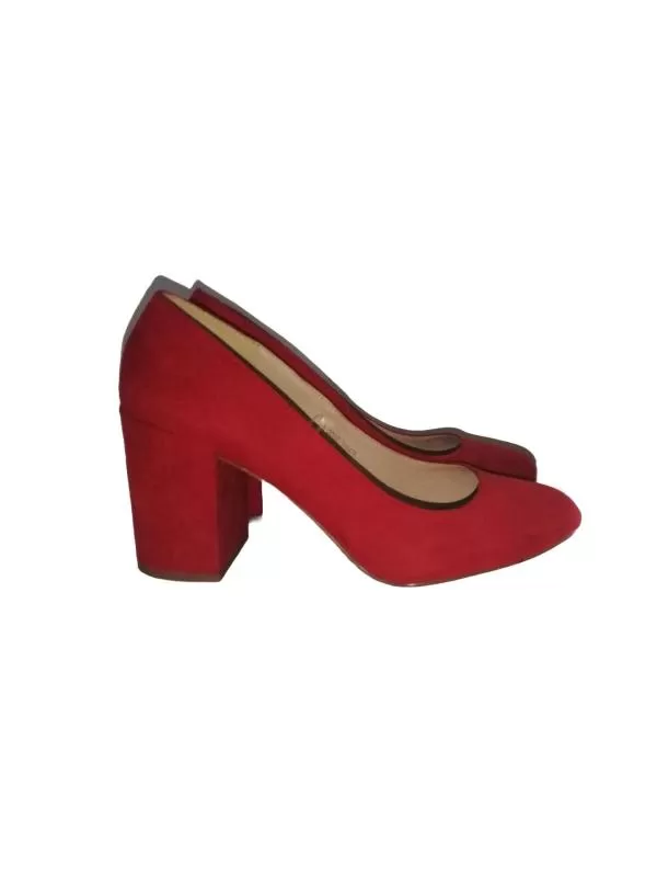 Pantofi cu toc înalt Primark EU 39 | Roșu, Monocrom, Piele ecologică