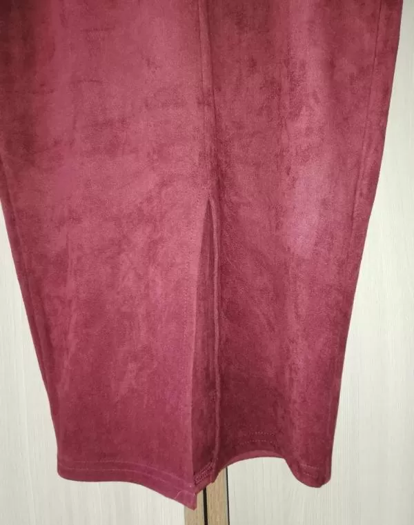 Rochie mulată Atmosphere S | Burgundy, Midi, Bretele subțiri, Monocrom, Poliester - Image 4