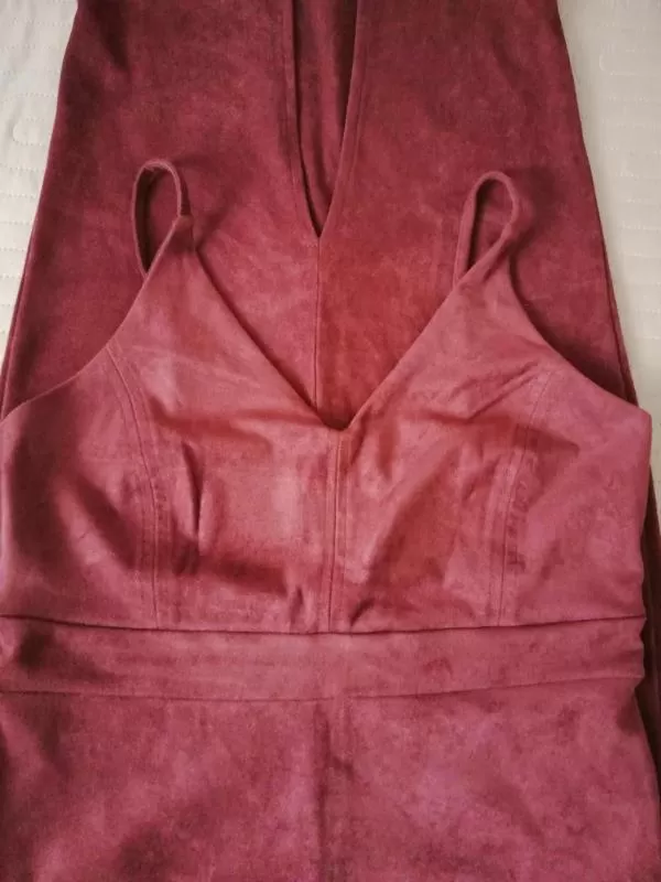 Rochie mulată Atmosphere S | Burgundy, Midi, Bretele subțiri, Monocrom, Poliester - Image 5