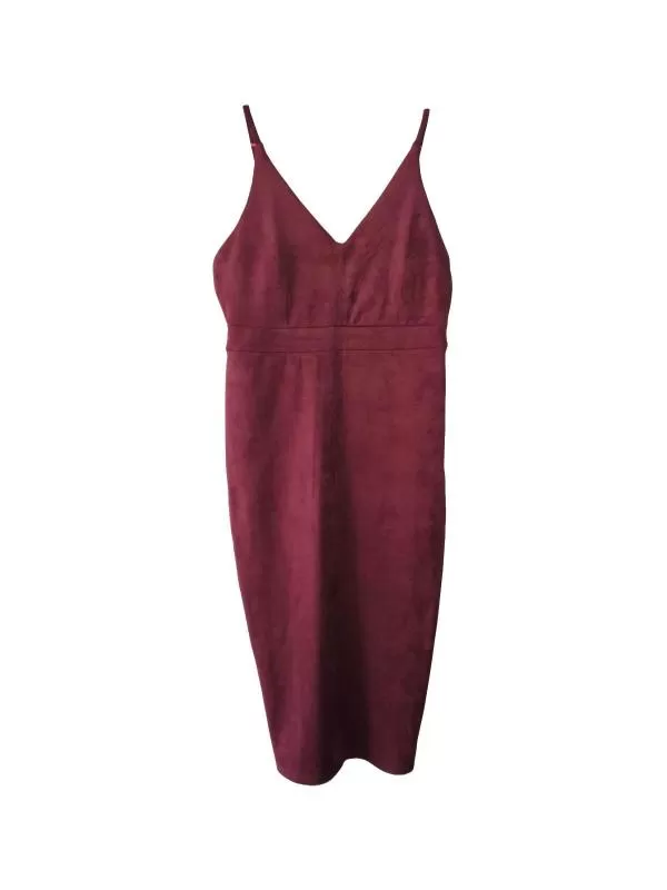 Rochie mulată Atmosphere S | Burgundy, Midi, Bretele subțiri, Monocrom, Poliester