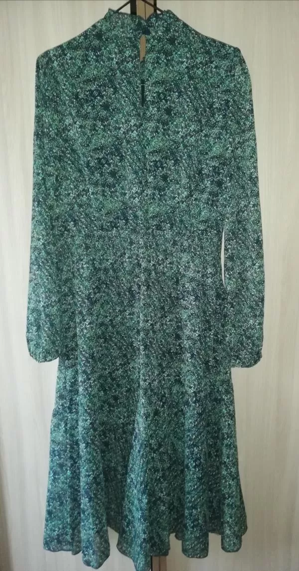 Rochie casual Vero Moda M | Verde, Midi, Mânecă lungă, Floral & Tropical, Poliester - Image 3