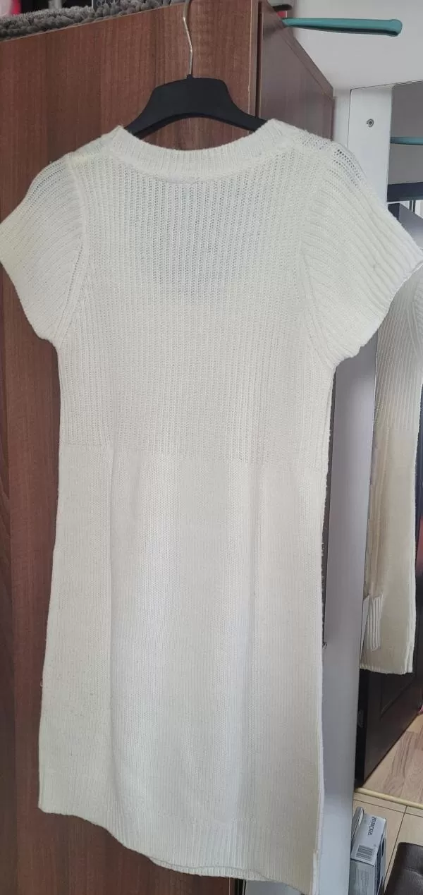 Rochie Esmara EU 40 | Crem, Mini, Mânecă scurtă, Monocrom, Acrilic - Image 3