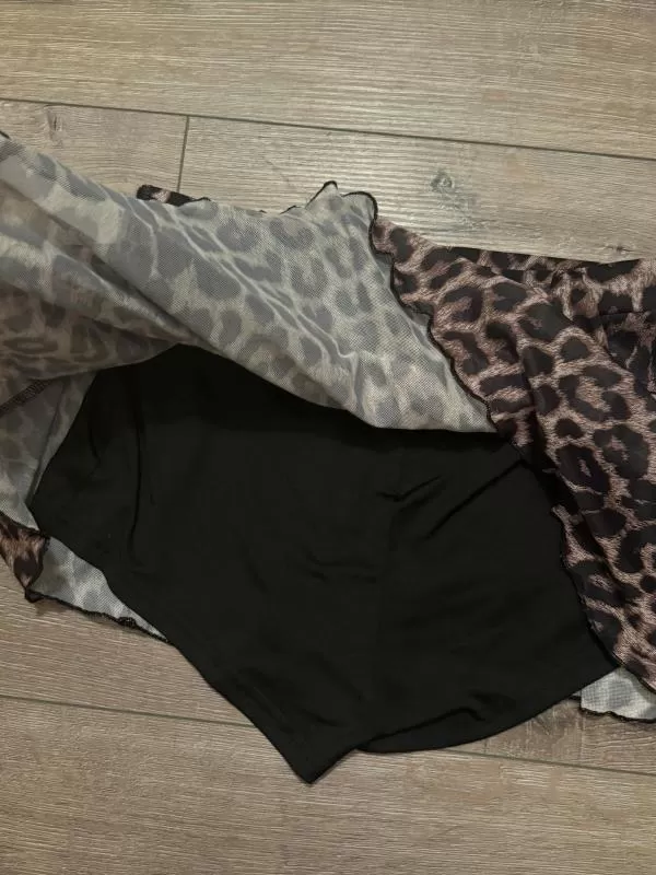 Fustă-pantalon Shein M | Maro, Mini, Tip pantalon fit, Animal print - Image 4