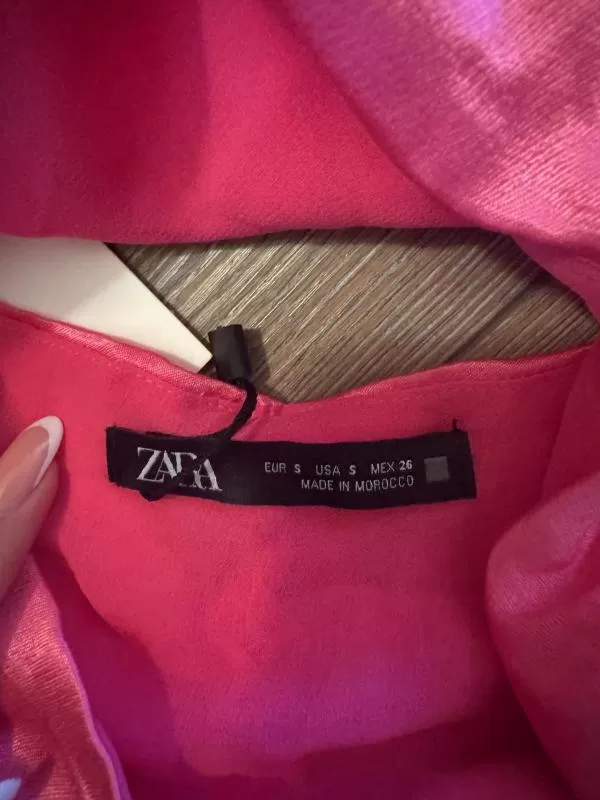 Top cropped Zara S | Fuchsia, Cropped (Scurt), Fără mâneci, Design petrecut - Image 11