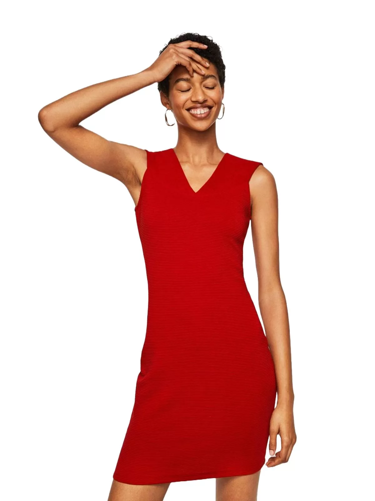 Rochie casual Mango EU 38 | Roșu, Midi, Fără mâneci
