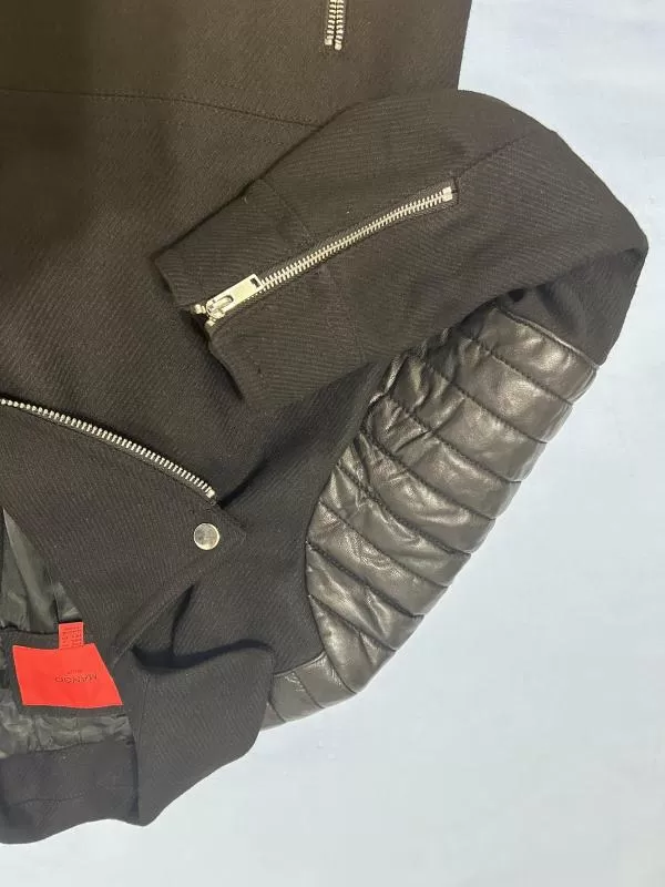 Palton lung Mango XL | Negru, Fără glugă, Poliester - Image 3