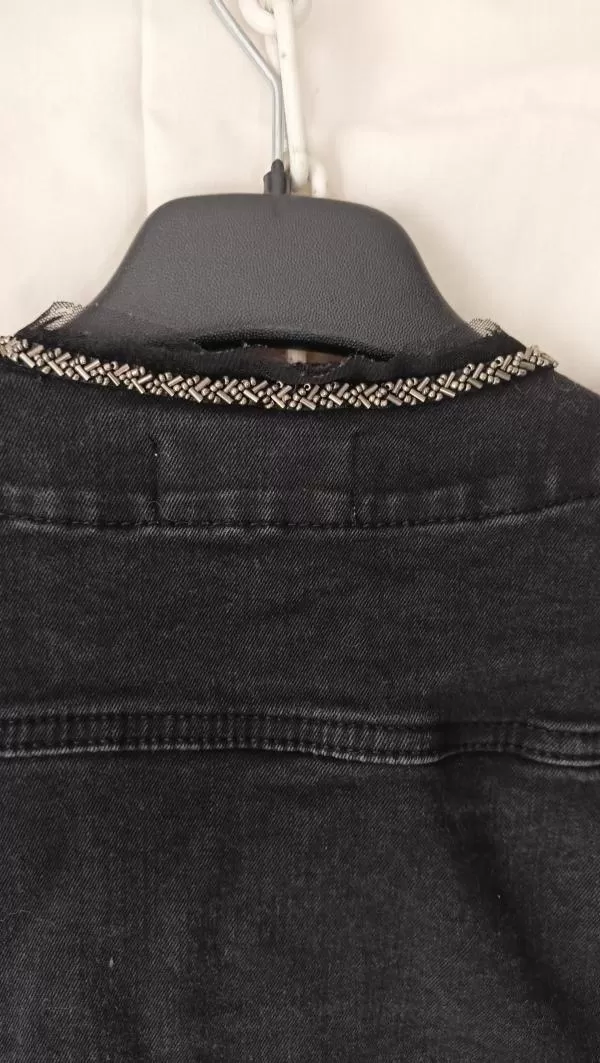 Geacă din denim Mango EU 36 | Negru, Fără glugă, Denim - Image 4