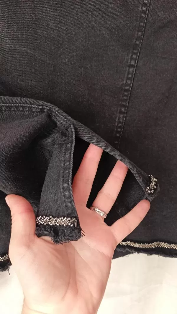 Geacă din denim Mango EU 36 | Negru, Fără glugă, Denim - Image 5