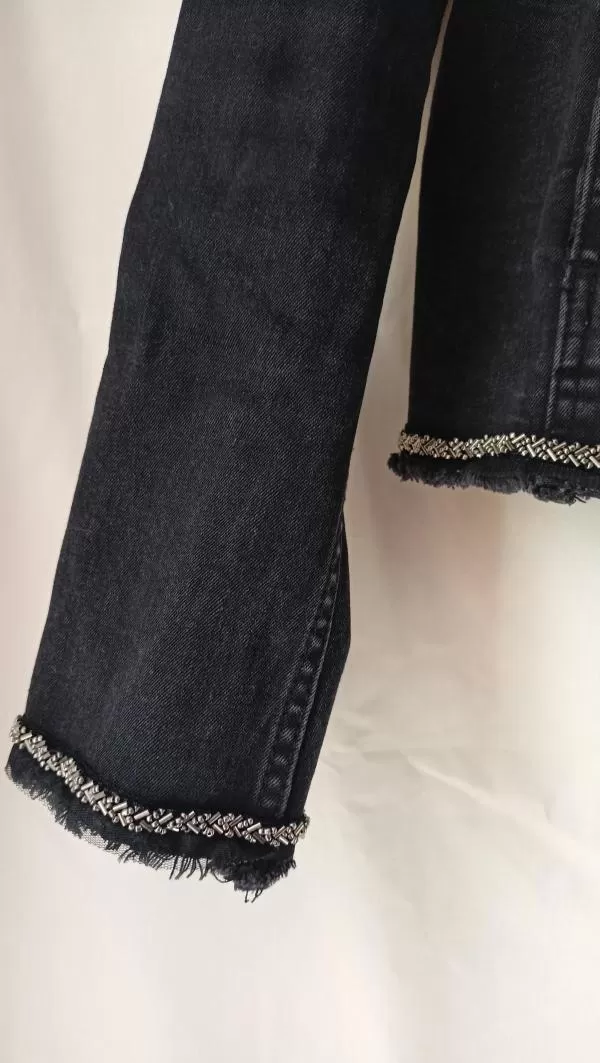 Geacă din denim Mango EU 36 | Negru, Fără glugă, Denim - Image 8