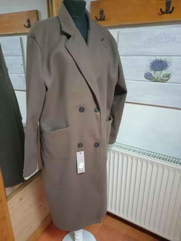 Palton lung Shein XL | Maro, Fără glugă, Poliester - Image 4