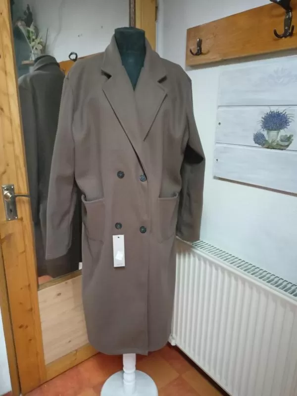 Palton lung Shein XL | Maro, Fără glugă, Poliester - Image 2