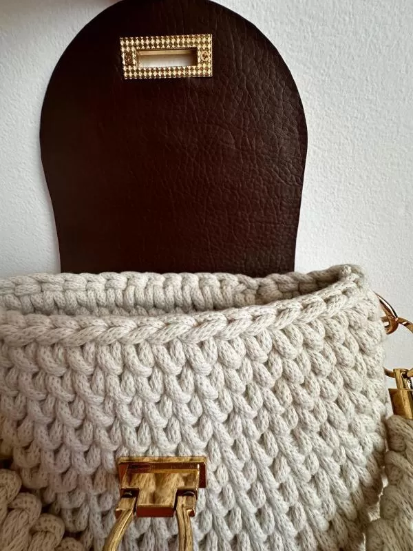 Geantă de mână Handmade | Bej, Bumbac - Image 3
