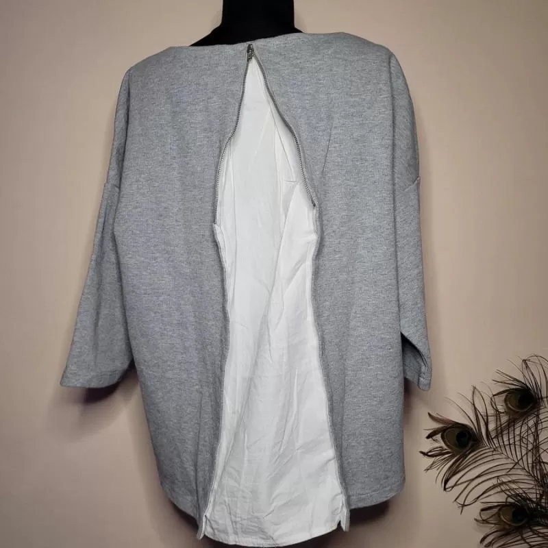 Bluză Esprit EU 38 | Gri, Normal, Mânecă lungă, Plus size, Bumbac - Image 2