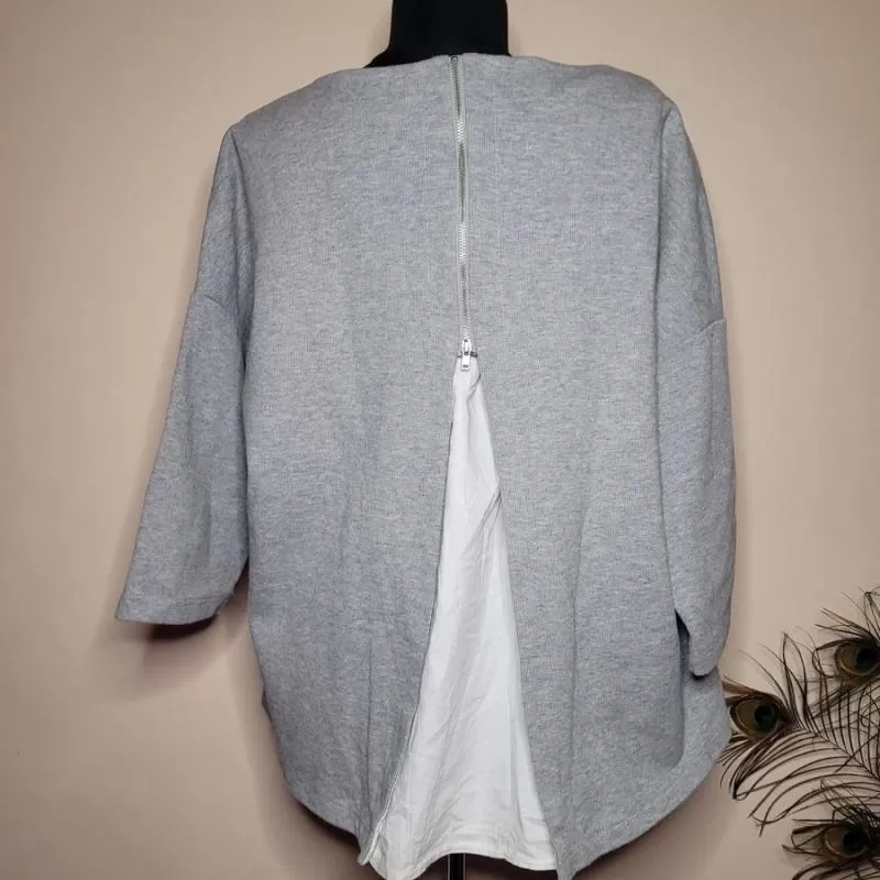 Bluză Esprit EU 38 | Gri, Normal, Mânecă lungă, Plus size, Bumbac - Image 3